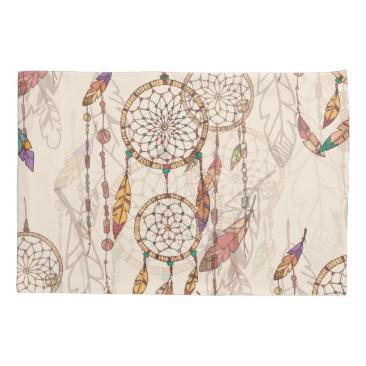 Bohemian Dream Catcher Naadloos Handgetekend Kussensloop (Achterkant)