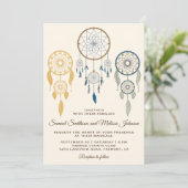 Bohemian Dream Catcher Tribal Faire-part de mariag (Debout devant)