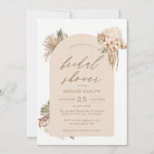 Bohemian Dried Palm Leaves Vrijgezellenfeest Invit Kaart (Voorkant)
