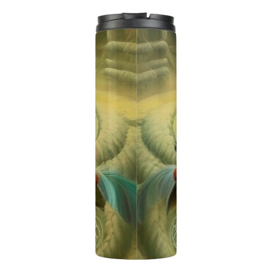 Bohemian Drocatcher Skull Feathers Thermosbeker (Achterkant)