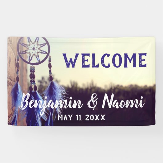 Bohemian Drocatcher Wedding Welcome Banner (Horizontaal)