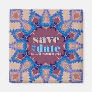 Bohemian Earth Star Save the Date Magnet Magneet