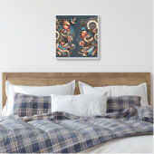 Bohemian Elegance Vogels in Harmony Canvas Art Wal (Insitu (Slaapkamer))