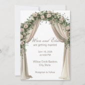 Bohemian Elegance Wedding Invitation  Kaart (Voorkant)
