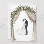 Bohemian Elegance Wedding Invitation  Kaart (Achterkant)