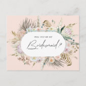 Bohemian Elegant Floral bruidsmeisje uitnodiging (Voorkant)