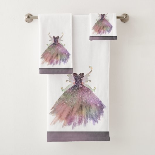 Bohemian Fairy Ball Gown | Gedempte Ombre-wijnglan Bad Handdoek (Insitu)