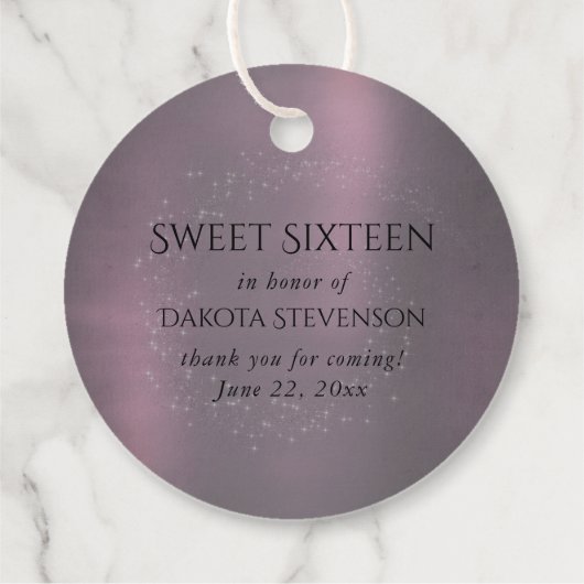 Bohemian Fairy Ball Gown | Gedempte Ombre-wijnglan Bedankjes Labels (Achterkant)