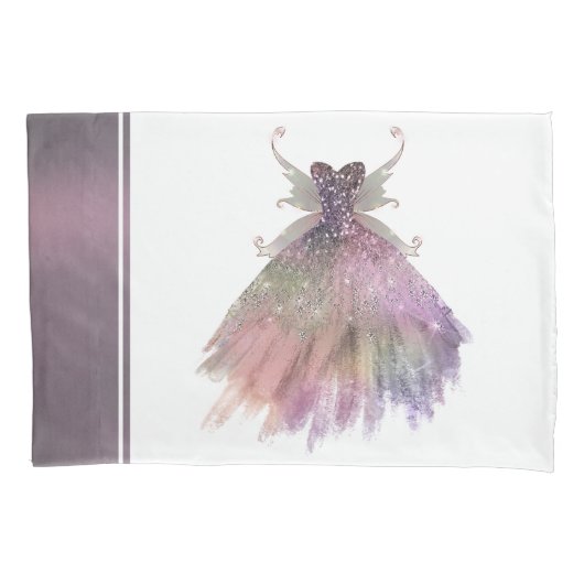 Bohemian Fairy Ball Gown | Gedempte Ombre-wijnglan Kussensloop (Voorkant)