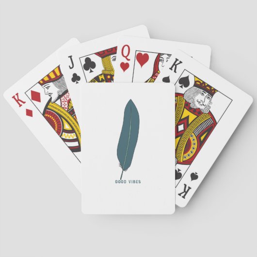 Bohemian Feather Goede Vibes Pokerkaarten (Achterkant)