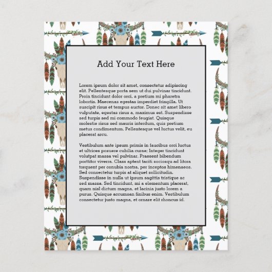 Bohemian Feathers Dreamweaver Blue Antler Arrow Flyer (Voorkant)