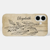 Bohemian Feathers Tekening  Achtergrond Case-Mate iPhone Case (Achterkant (horizontaal))
