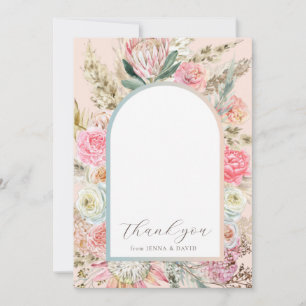 Bohemian Floral Baby shower bedankje Bedankkaart