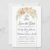 Bohemian Floral Bewaar de datum Save The Date (Voorkant)
