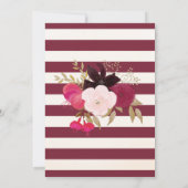 Bohemian Floral Brunch en Bubble Invitation Kaart (Achterkant)