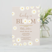 Bohemian Floral Daisy Baby in Bloom Shower Kaart (Staand voorkant)