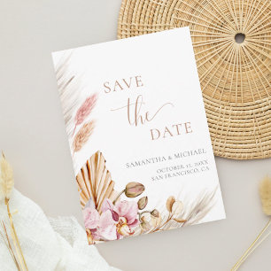 Bohemian Floral Elegant Save the Date Notice Kaart