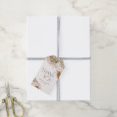 Bohemian Floral & Feathers Shower Dank u Cadeaulabel (Met Touw)