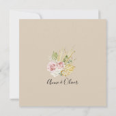 Bohemian Floral Safari Weddenschap Kaart (Achterkant)