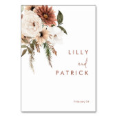 Bohemian Floral Terracotta Wedding Kaart (Achterkant)