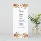 Bohemian Floral Terracotta Wedding Menu (Staand voorkant)