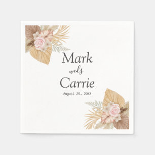 Bohemian Floral Terracotta Wedding Servet