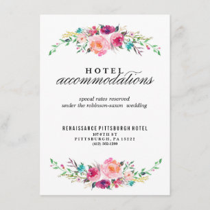 Bohemian Floral Wedding Hotel Kaart