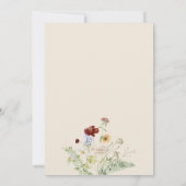 Bohemian Floral Wedding Kaart (Achterkant)