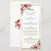 Bohemian Floral Wedding Menu (Voorkant / Achterkant)
