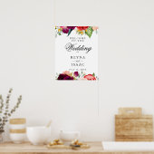 Bohemian Floral Wedding Welcome Poster (Keuken)