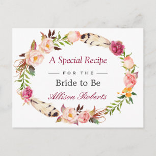Bohemian Floral Wreath Boho Vrijgezellenfeest Reci Briefkaart