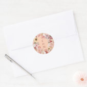 Bohemian Floral Wreath Caramel Initials Stickers (Envelop)