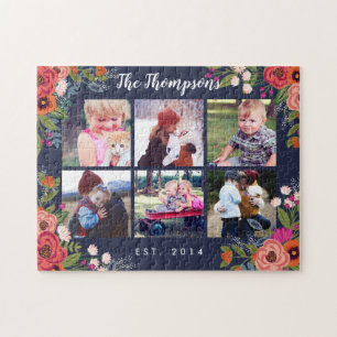 Bohemian Flowers Family Foto Collage Legpuzzel