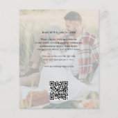 Bohemian Garden QR Code Photo Wedding Flyer (Achterkant)