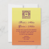 Bohemian Geïnspireerd Monogram Weddenschap Kaart (Voorkant)