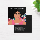 Bohemian Girl Illustration Earring Display Kaart (Bureau)