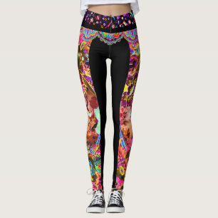  Bohemian Goddess Neon Leggings