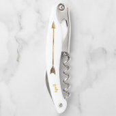 Bohemian Gold Arrow en aangepaste naam Kurkentrekker (Achterkant)