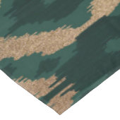 Bohemian Gold Forest Green Ikat Pattern Tafelkleed (Gekanteld)