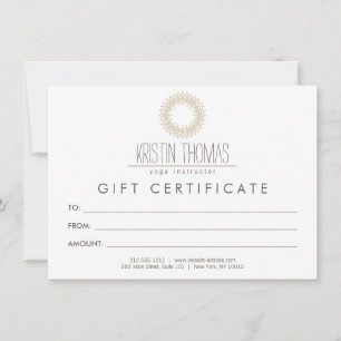 Bohemian Gold Sun Mandala Gift Certificate