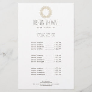 Bohemian Gouden Zon Mandala Yoga Flyer