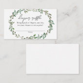 Bohemian Greenery Baby shower Diaper Raffle Insert Informatiekaartje (Voorkant / Achterkant)