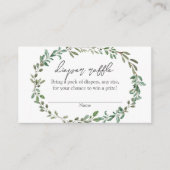 Bohemian Greenery Baby shower Diaper Raffle Insert Informatiekaartje (Voorkant)