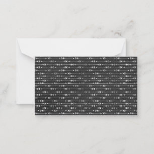 Bohemian Grey Arrow Stripe Abstracte stijl Notitiekaartje