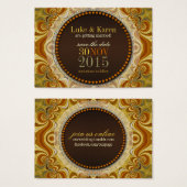 Bohemian Groove Swirls Enregistrer la carte de dat (Devant & derrière)