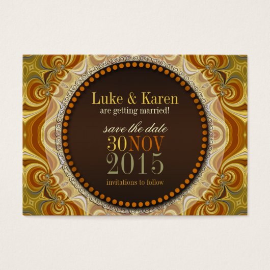 Bohemian Groove Swirls Enregistrer la carte de dat (Devant)