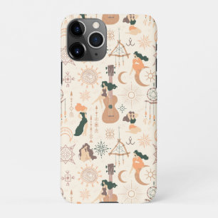 Bohemian guitar girl met mystic Dreamweaver iPhone 11Pro Hoesje