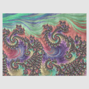 Bohemian Hippie Colorful Jewel Tone Fractal Art Tissuepapier