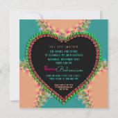 Bohemian Hippy Girls Dîner de nuit Invitation (Dos)