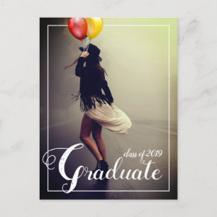 Bohemian Hipster Woman Graduation Party Uitnodiging Briefkaart